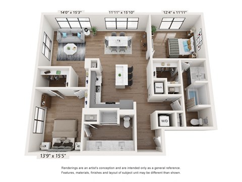 a 1 bedroom floor plan  summit  505 sq ft